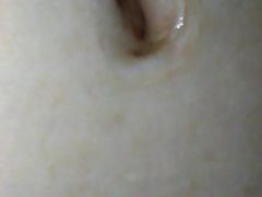 Pen cap in my belly button - close up