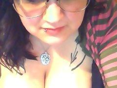 Drunk fat nerdy with big boobs showing..